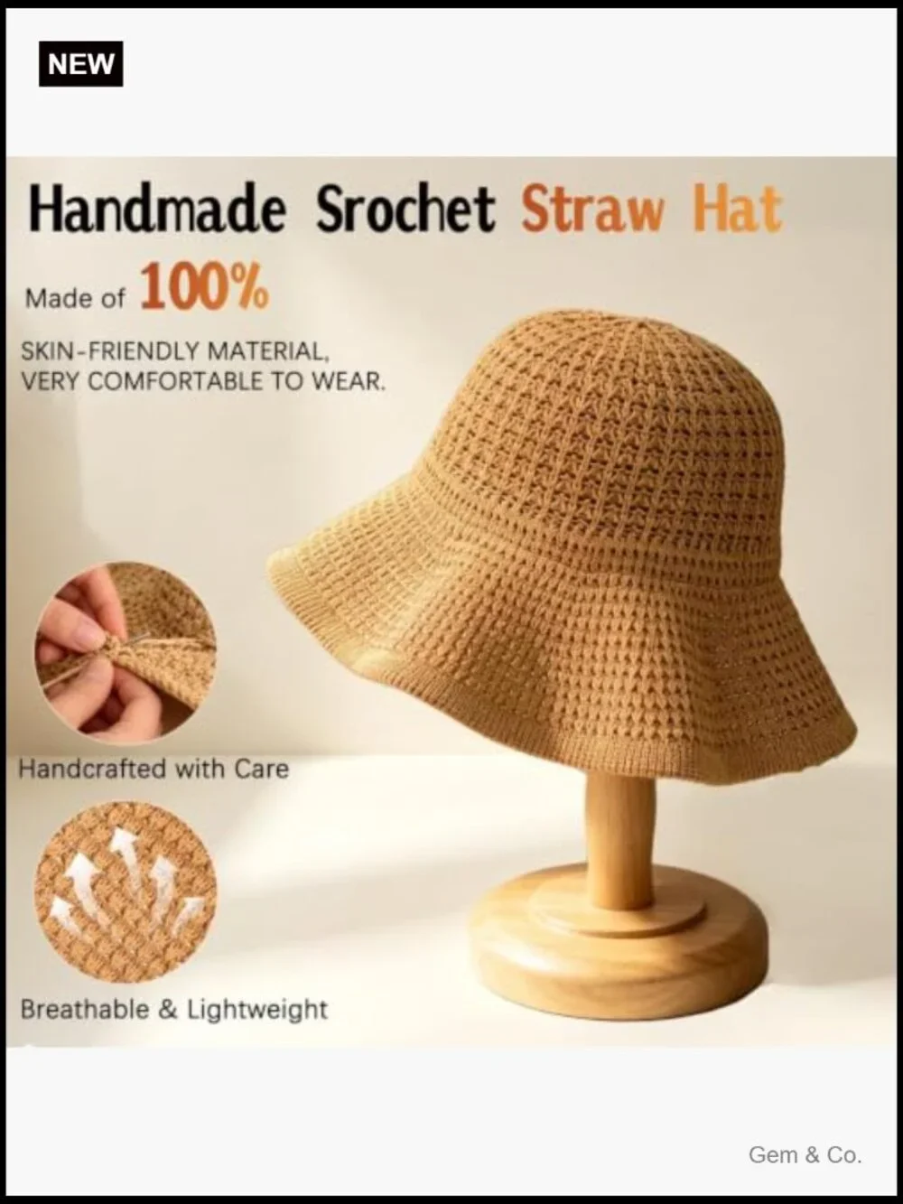 Straw Bucket Sun Hat UV Protection Foldable Packable Travel Beach